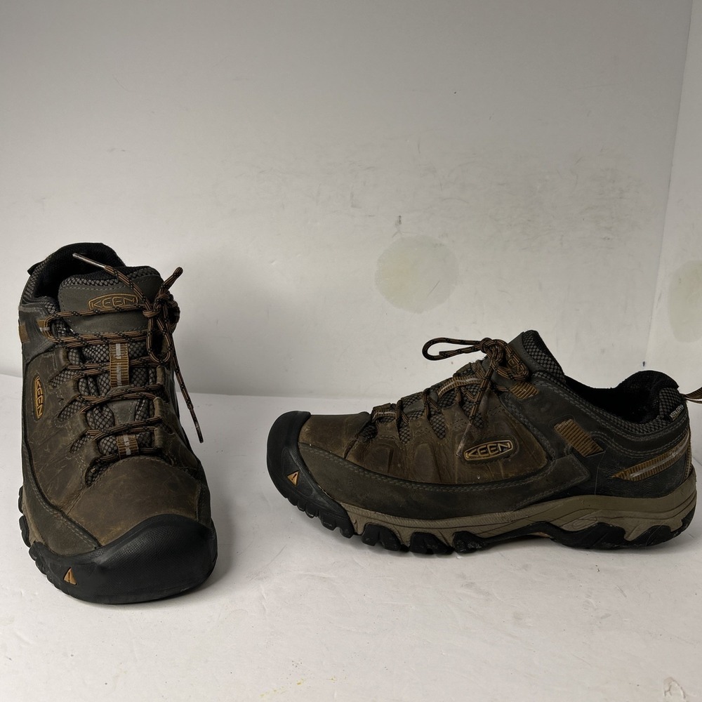 Keen Targhee 3 1017784 Mens Green Leather Lace Up Athletic Hiking Shoes Sz 13